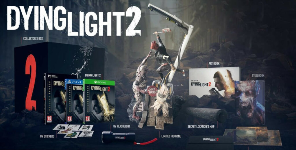 Grafika prezentująca zawartość edycji kolekcjonerskiej gry Dying Light 2