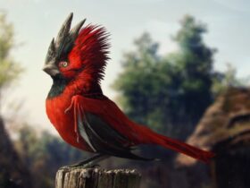 Fotorealistyczny ptak z loga CD Projekt RED