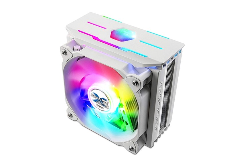 Białe chłodzenie Zalmana z podświetleniem RGB