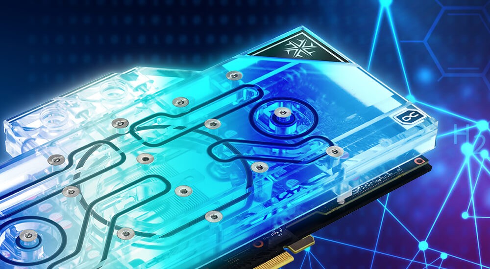 Podświetlone GPU z blokiem wodnym Alphacool