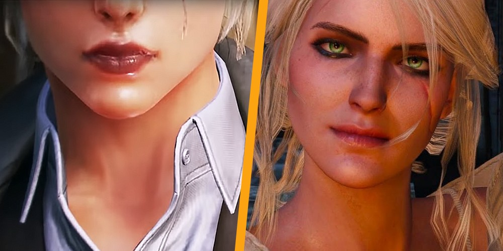 Porównanie twarzy Ciri oraz nowej postaci zmierzającej do Tekkena 7.
