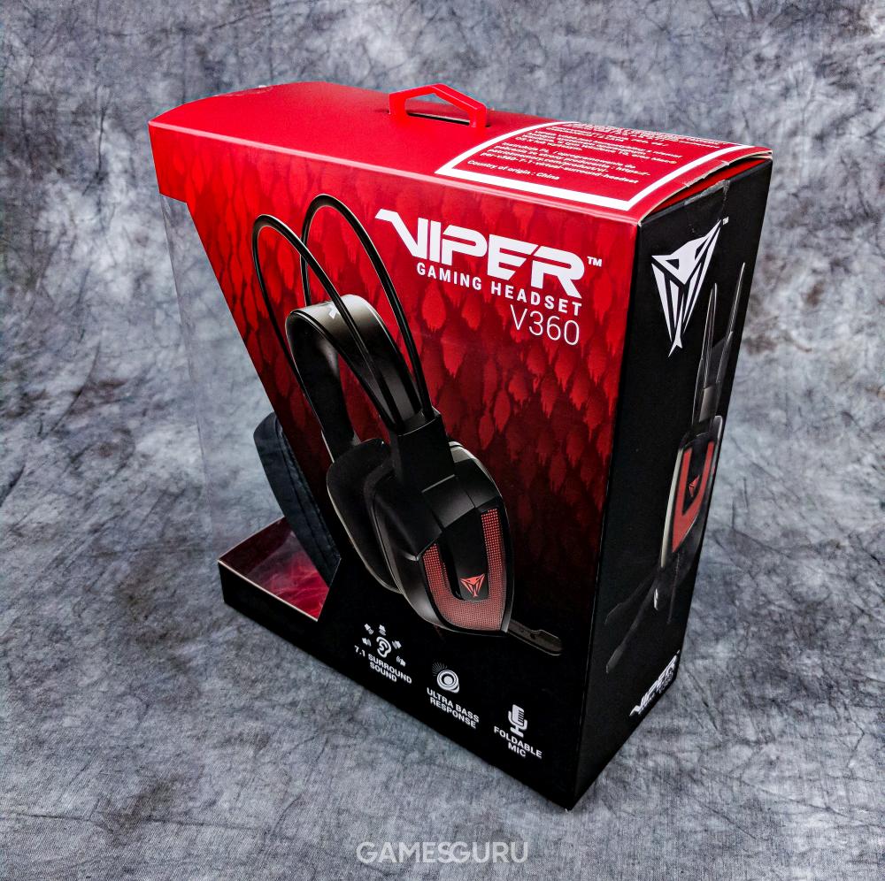 Słuchawki Patriot Viper Gaming V360 - wygląd pudełka 