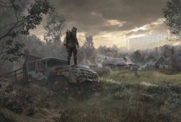 Grafika koncepcyjna z gry Stalker 2 prezentująca panoramę Zony