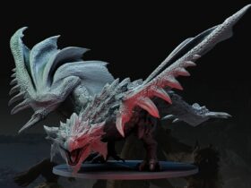 Figurka potwora z Monster Hunter World: The Board Game