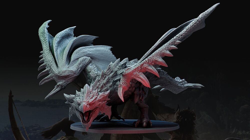 Figurka potwora z Monster Hunter World: The Board Game