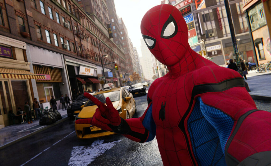 SpiderMan na ulicach wirtualnego Nowego Jorku.
