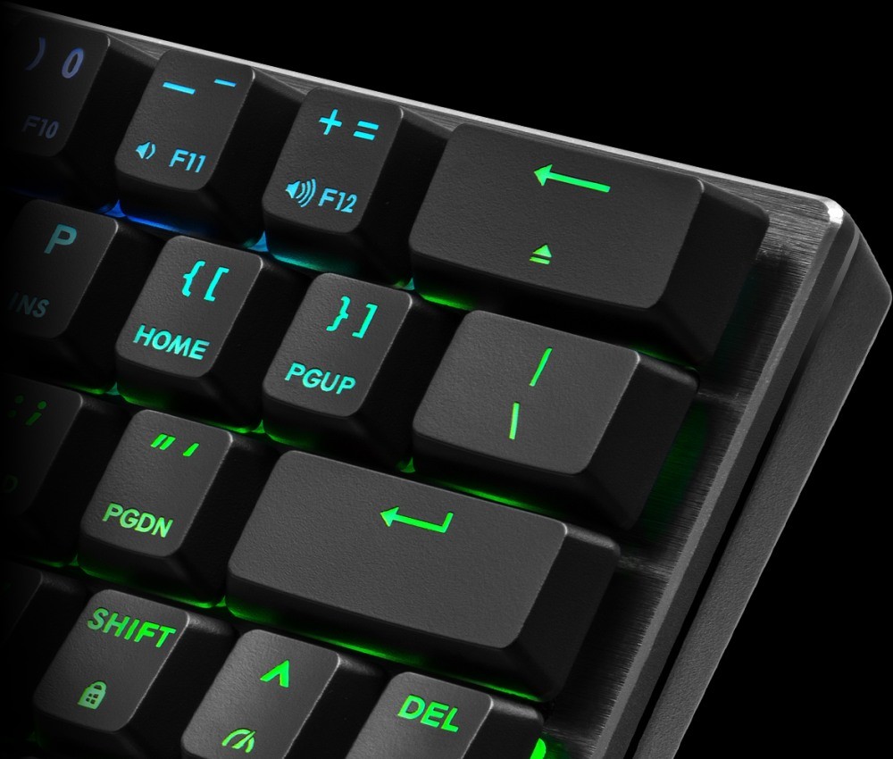 Prawy górny róg urządzenia z klawiszem backspace
