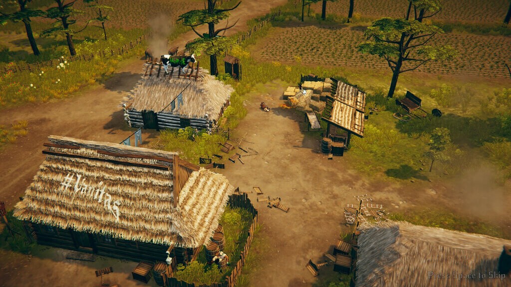 Starożytna wioska z gry Rustler