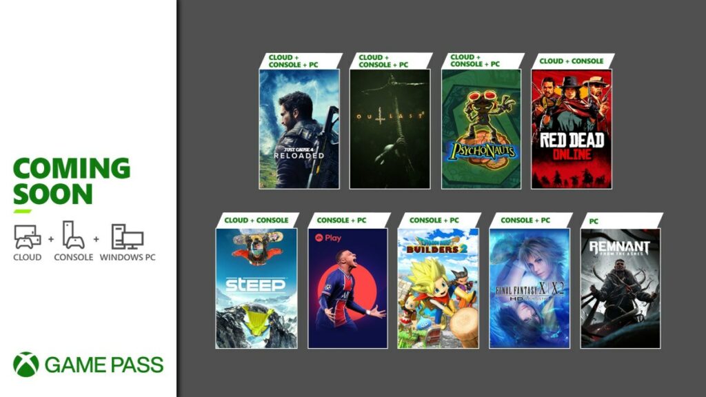 Grafika prezentująca gry, które pojawią się w maju w Xbox Game Pass