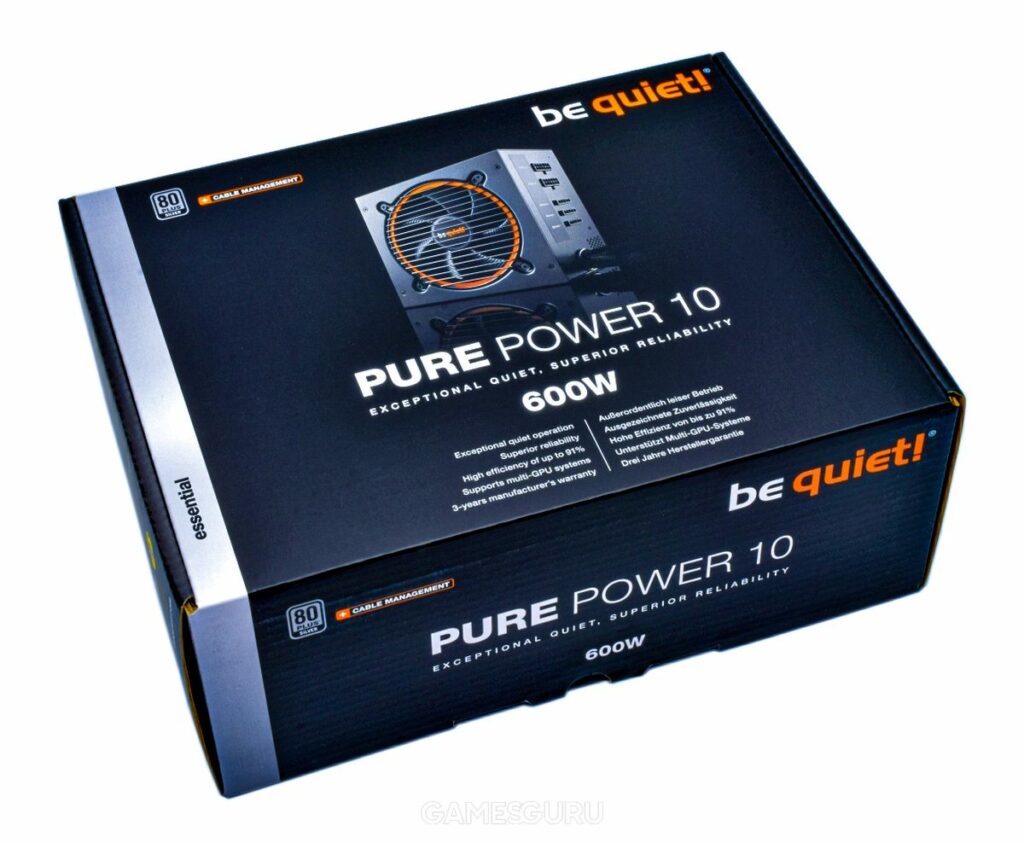 Pudełko zasilacza be quiet! Pure Power 10 600W