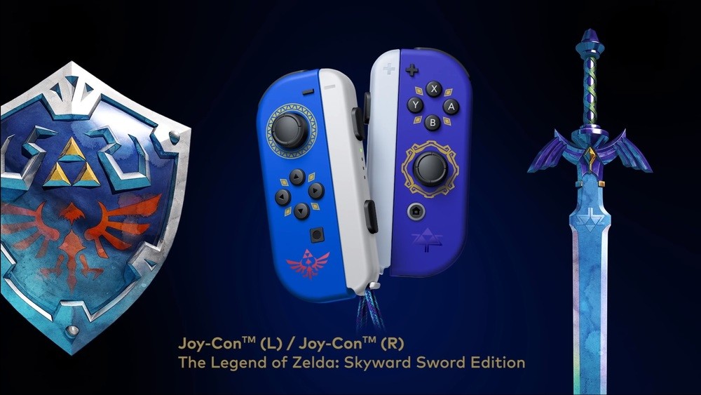 Kontrolery Nintendo Switch z limitowanej edycji Skyward Sword