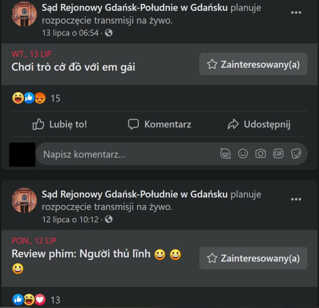 Planowane transmisje