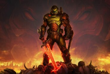 Doomguy w bojowej pozie