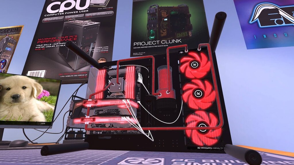 Komputer złożony w grze PC Building Simulator