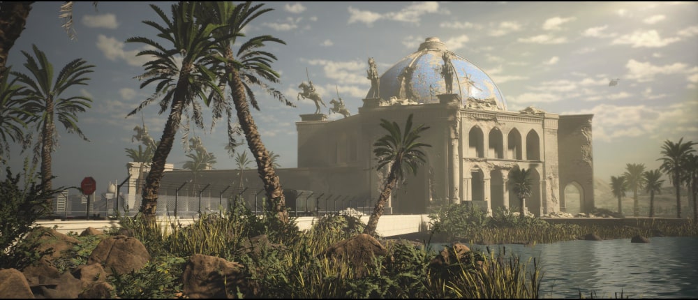 Widok na świątynię w Iraku