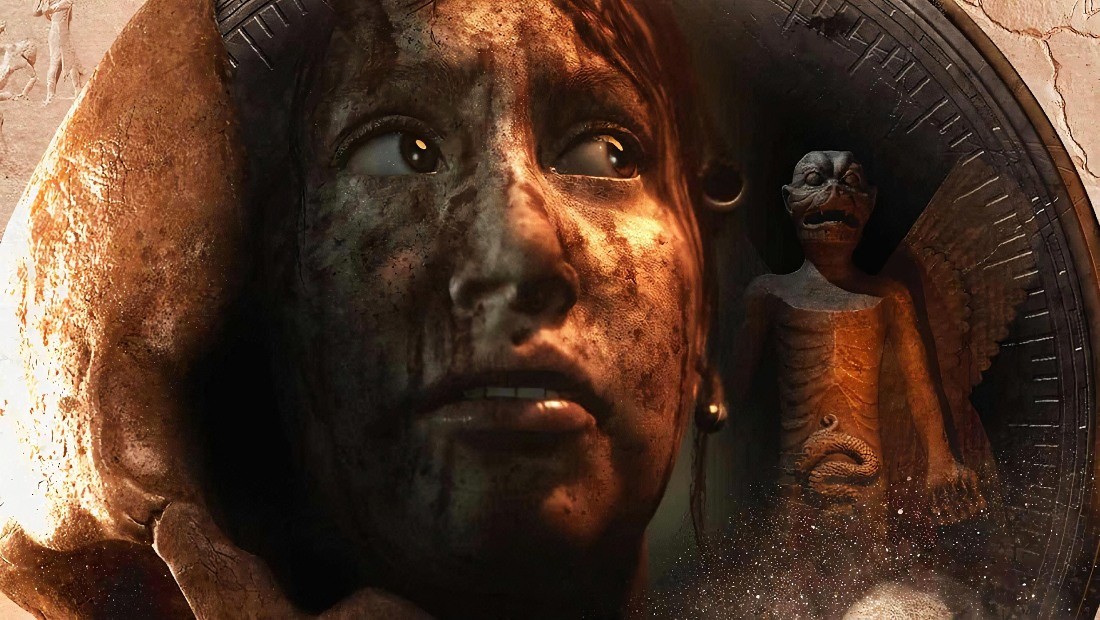 Recenzja The Dark Pictures: House of Ashes i bohaterka z gry na grafice promocyjnej