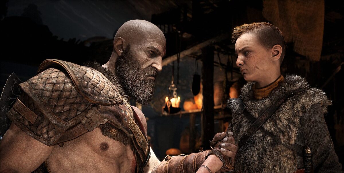Kratos i Atreus w God of War na PC