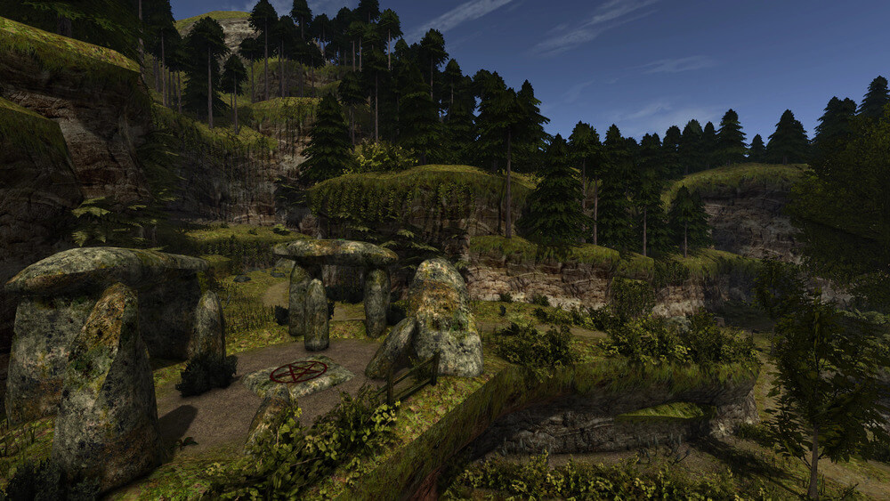 Screen z gry przypominający budowlę Stonehenge