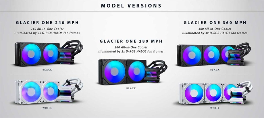 Glacier One MPH D-RGB Halos wszystkie modele