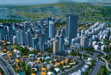 Panorama miasta stworzonego w Cities: Skylines