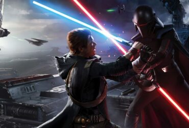 Postacie z Star Wars Jedi: Fallen Order walczące ze sobą