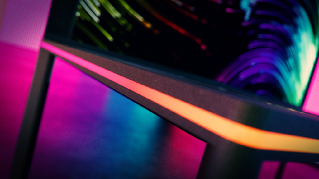 Pasek LED na krawędzi biurka