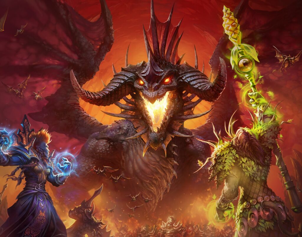 Grafika promująca World of Warcraft.