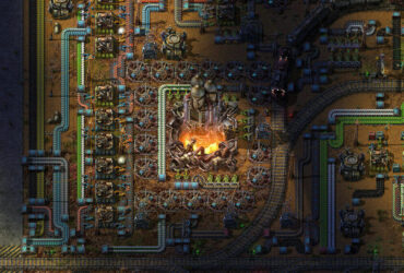 Budowa fabryk w grze Factorio