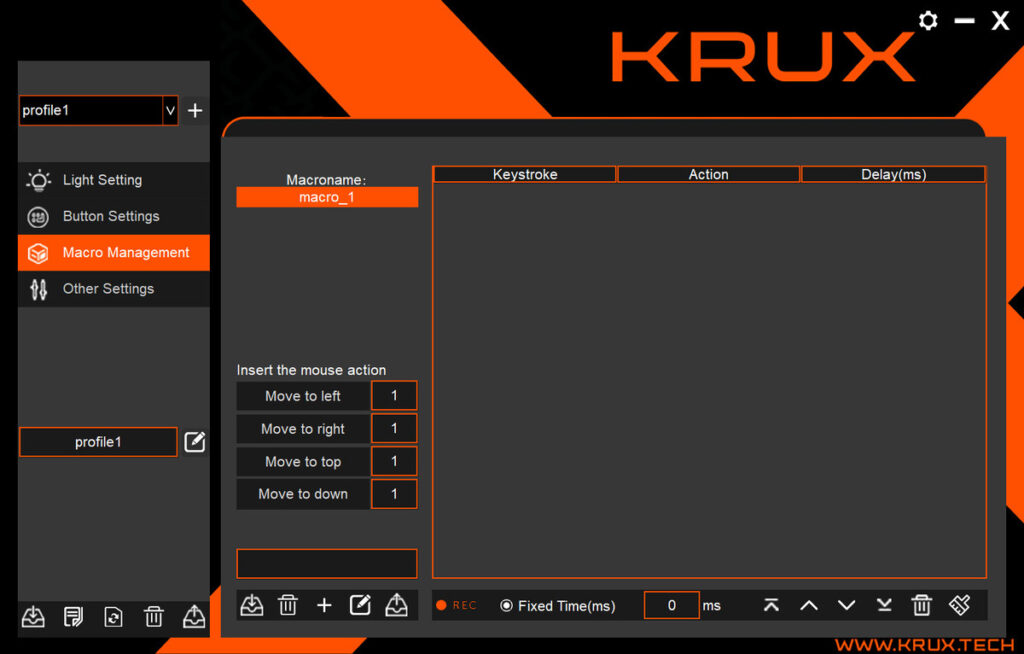 Ustawianie makra w klawiaturze KRUX Atax Pro Creator Retro