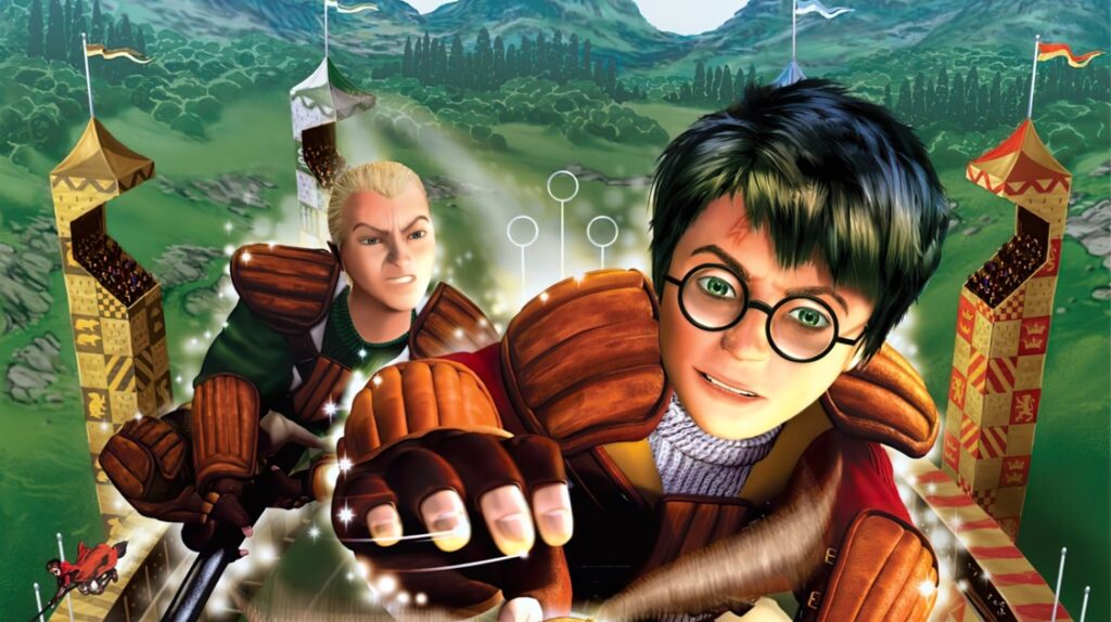 Grafika promująca grę Harry Potter: Quidditch World Cup