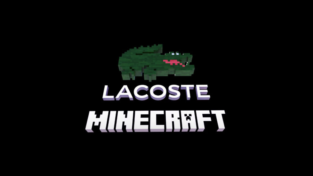 Logo współpracy Lacoste i Minecraft