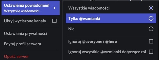 Jak zablokować powiadomienia @everyone i @here.