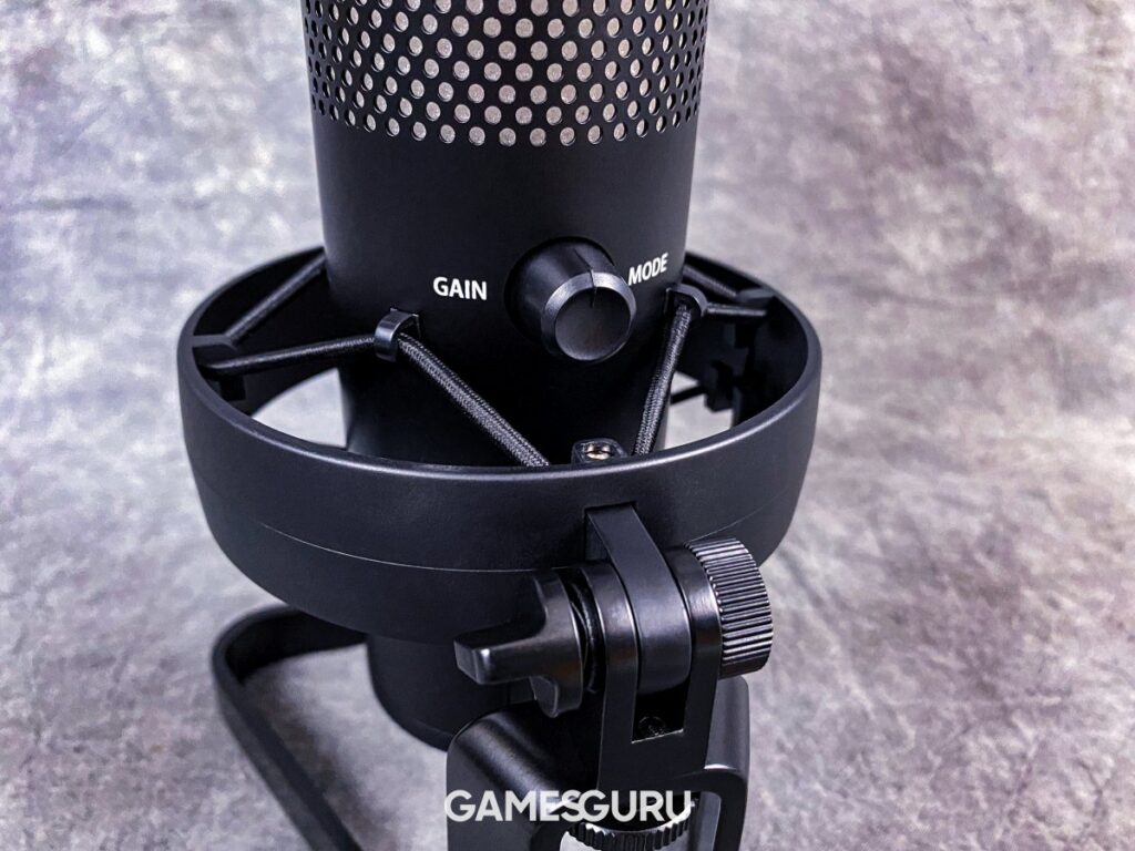 Recenzja mikrofonu SPC Gear Axis. Pokrętło Gain