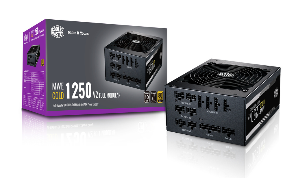 Opakowanie i zasilacz Cooler Master MWE Gold 1250 V2