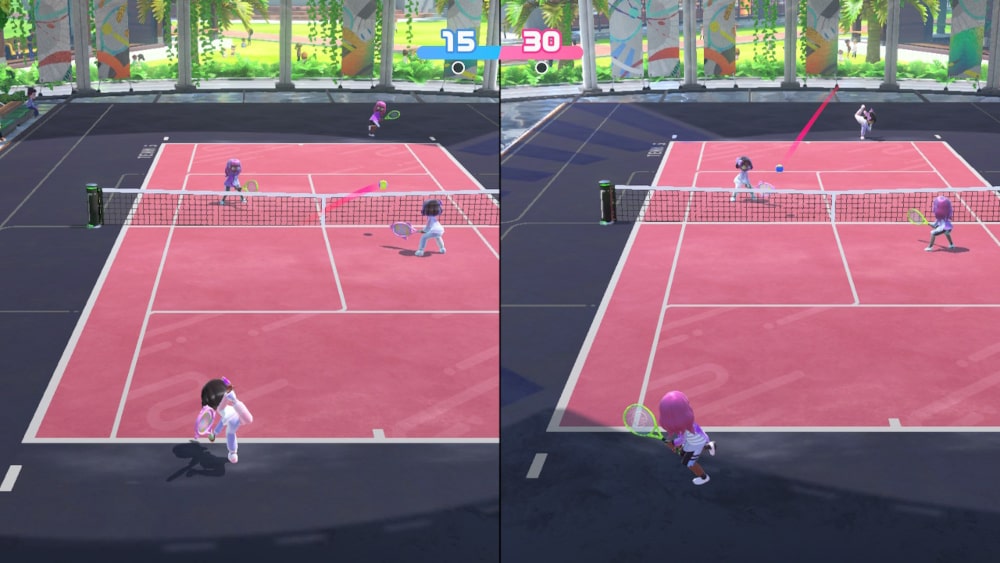 Tenis dla dwóch graczy na jednym ekranie