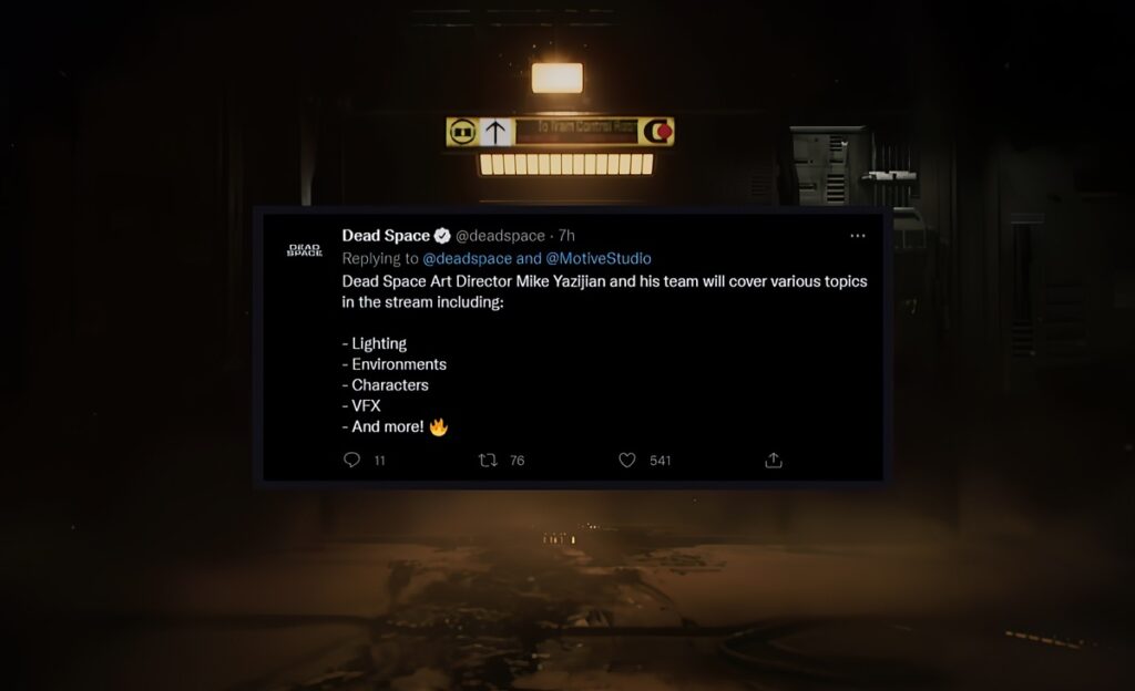 Post z Twittera wskazujący na wątki, które będą poruszone 12 maja na streamie od studia EA Motive