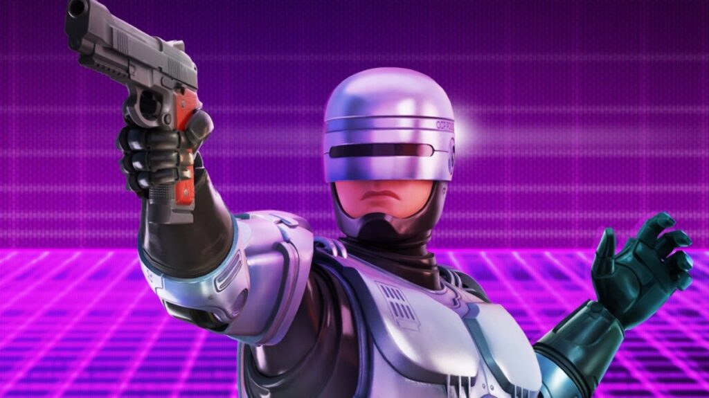 Grafika promocyjna RoboCopa w Fortnite