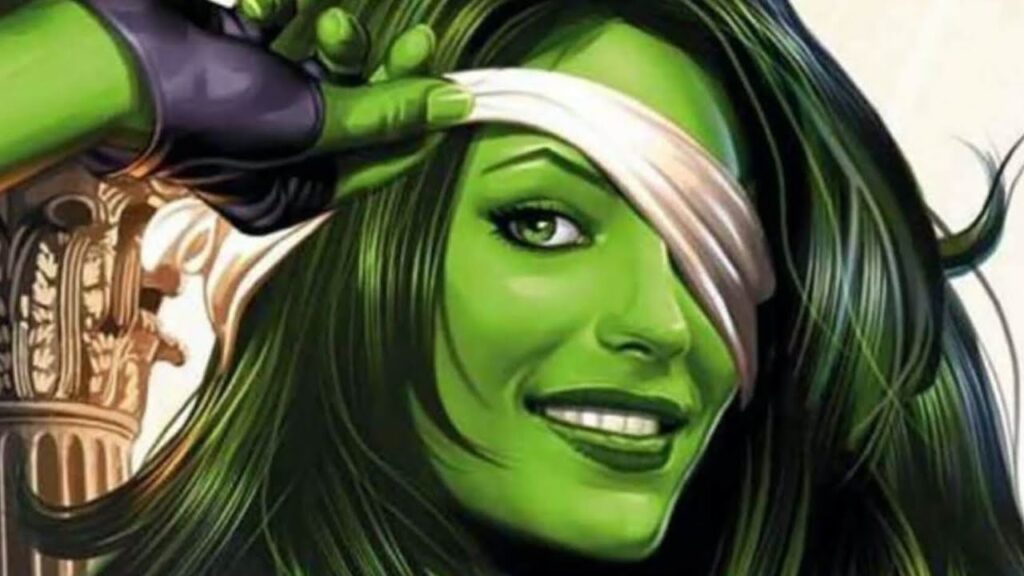 Kadr z komiksu o postaci She-Hulk