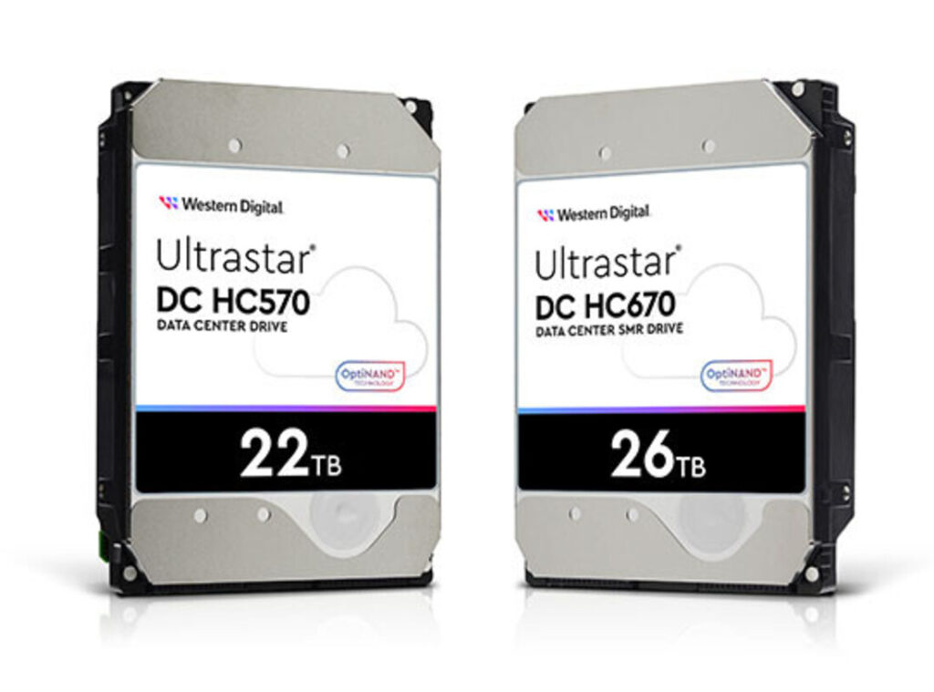 Dysku Ultrastar o pojemności 22 TB i 26 TB