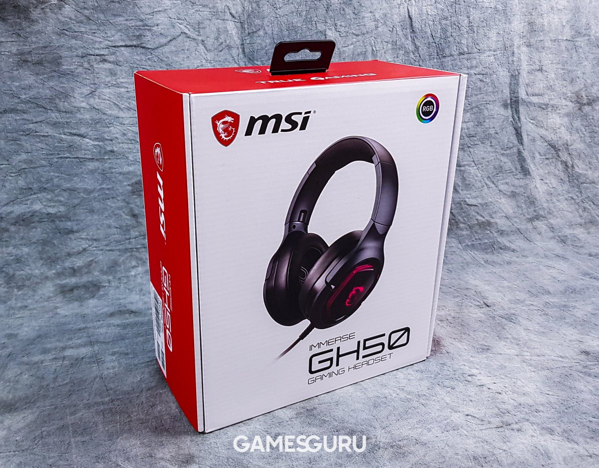 Test headsetu MSI Immerse GH50 - przód opakowania