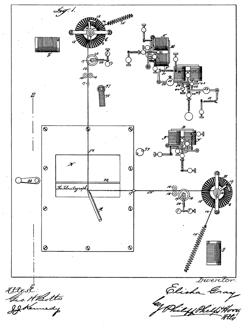 Rysunek patentowy teleautografu