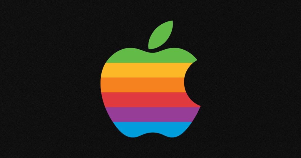 Tęczowe Apple logo bez napisu