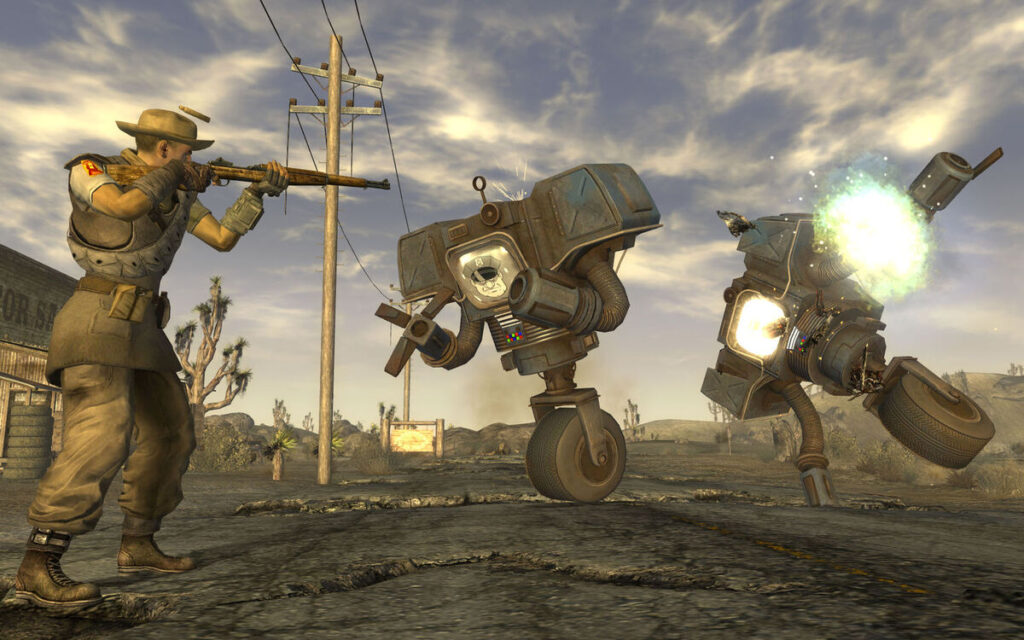 Walka z Securitronami w Fallout: New Vegas