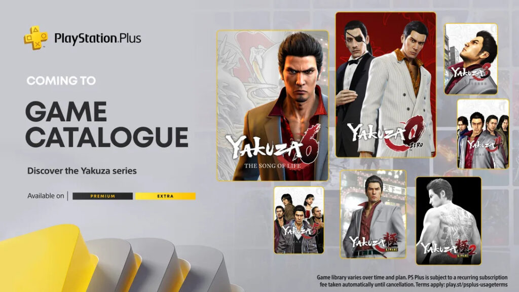 Oferta serii gier Yakuza w PS Plus