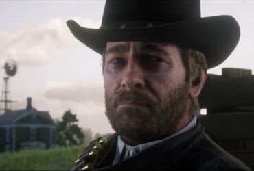 Smutny Arthur Morgan z gry Red Dead Redemption 2