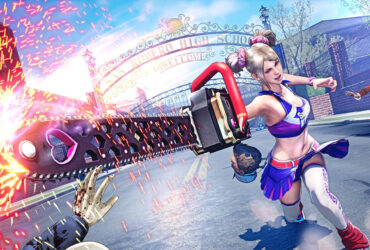 Juliet Starling, główna bohaterka Lollipop Chainsaw, zabijająca zombie piłą mechaniczną