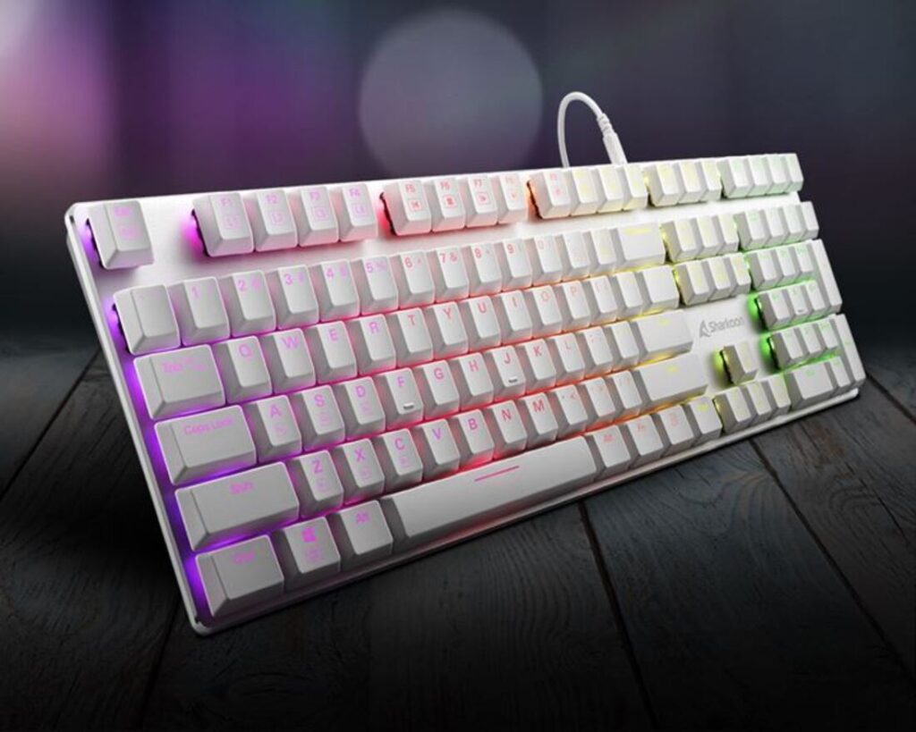 Prezentacja klawiatury Sharkoon PureWriter RGB White