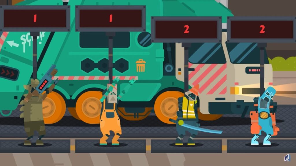 Fragment rozgrywki z PixelJunk Scrappers Deluxe