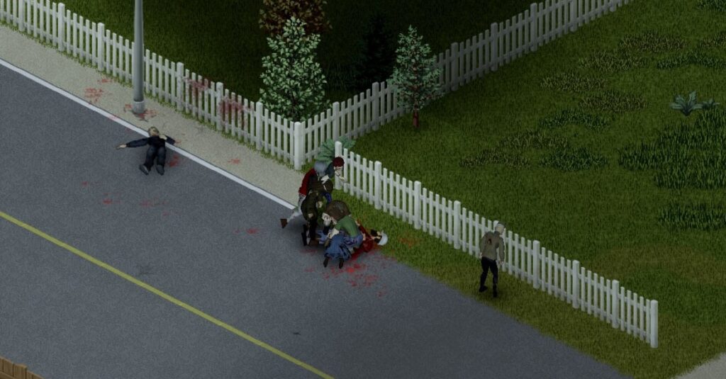 Śmierć dietetyka w Project Zomboid