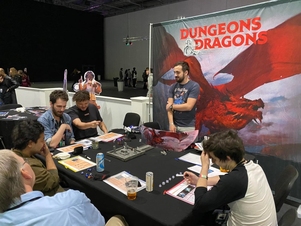 Sesja w papierow Dungeons and Dragons